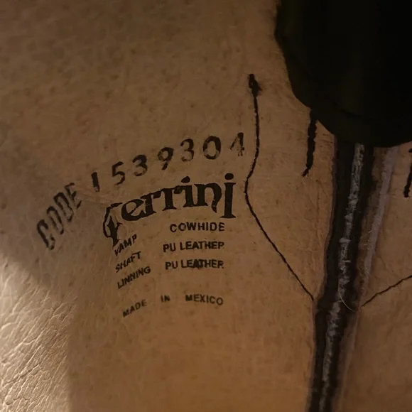 Ferrini Cowboy Boots, Men's Genuine Leather Square Toe Western Stitch men’s 11EE - Picture 11 of 15